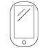 Line image of a smartphone.
