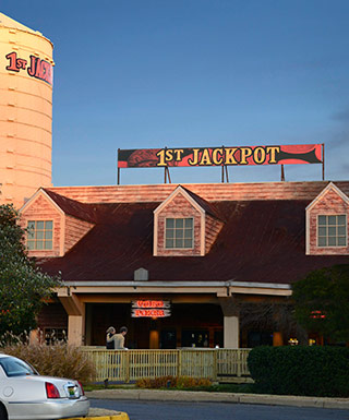 daytime exterior photo of 1st Jackpot casino mobile home page