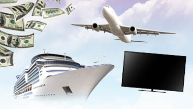 Sky, money and cruise ship