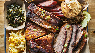 image of brisket with sides
