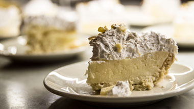 slice of banana pie
